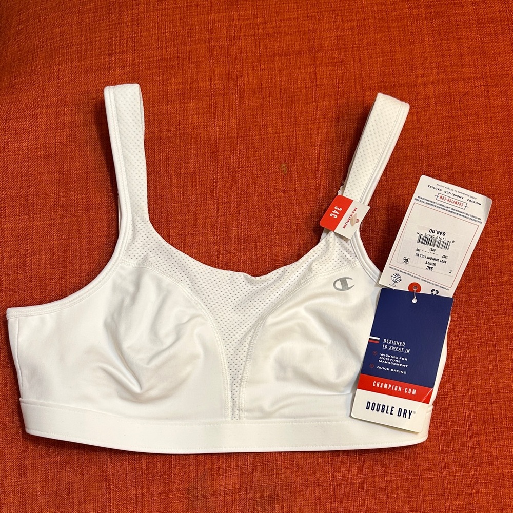 Champion White Double Dry High-Impact Sports Bra size 34C - Picture 9 of 9